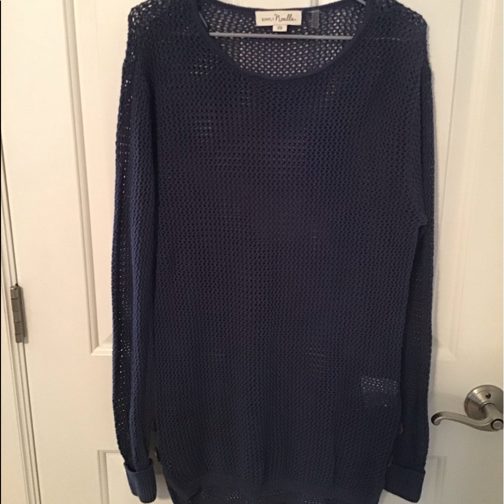 SOLD Cute long navy sweater